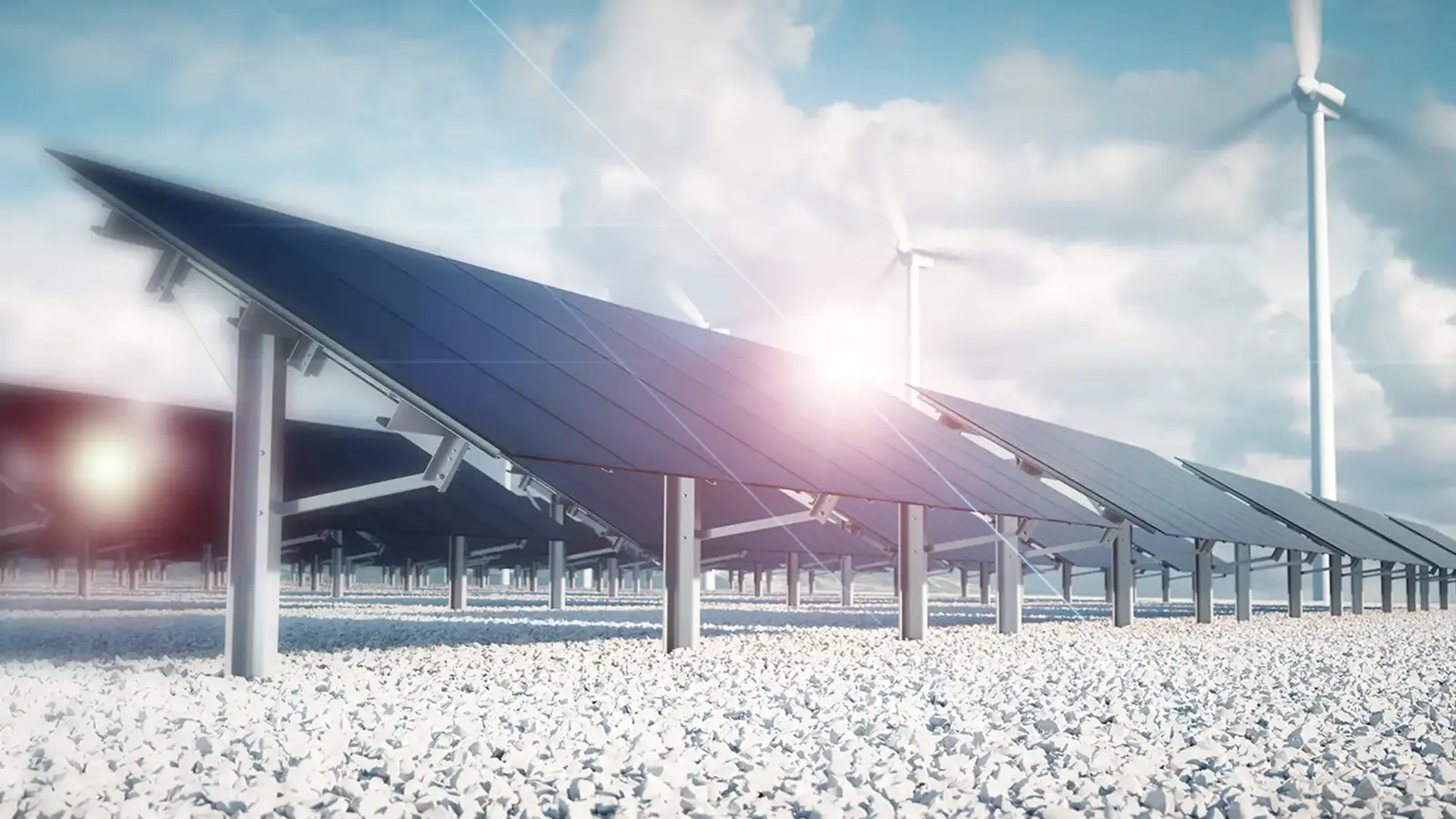 photovoltaics vonardenne Solar field in light
